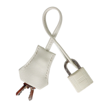 Hermès 25cm Kelly Retourne White Swift Leather Palladium Hardware