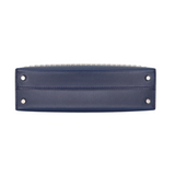 Hermès Kelly II Sellier Mini Cloute Bleu Abyss Box Calf Studded Leather Palladium Hardware