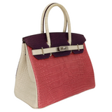 Hermès 30cm Birkin HSS Rose Indien/Amethyst/Beton Matte Alligator Brushed Palladium Hardware