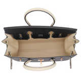 Hermès 35cm Birkin HSS Sellier Black/Craie Epsom Leather Rose Gold Hardware