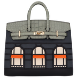 Hermès 20cm Birkin Sellier Faubourg House Rainy Day Jour de Pluie Permabrass Hardware