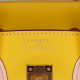 Hermès 25cm Birkin HSS Jaune de Naples/Mauve Swift Leather Permabrass Hardware