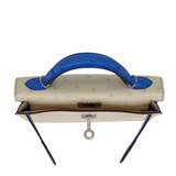 Hermès Kelly II Sellier Mini HSS Beton/Bluette Ostrich Palladium Hardware