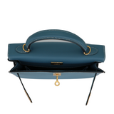 Hermès 25cm Kelly Sellier Bleu Jean Epsom Leather Gold Hardware