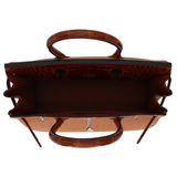 Hermès 30cm Birkin Touch Cognac/Etrusque Ostrich/ Shiny Alligator Palladium Hardware