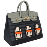 Hermès 20cm Birkin Sellier Faubourg House Rainy Day Jour de Pluie Permabrass Hardware