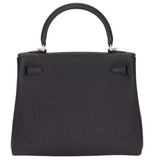 Hermès 25cm Kelly Retourne Black Togo Leather Palladium Hardware