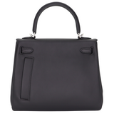 Hermès 25cm Kelly Colormatic Black Swift Leather Palladium Hardware
