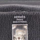 Hermès 25cm Kelly Sellier Black Chèvre Leather Palladium Hardware