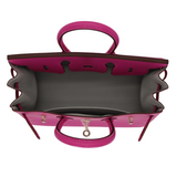 Hermès 25cm Birkin HSS Rose Magnolia/Gris Perle Chèvre Leather Rose Gold Hardware