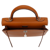 Hermès 25cm Kelly Sellier Naturel Sable Butler Leather Palladium Hardware