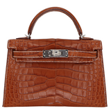 Hermès Kelly II Sellier Mini Barenia Matte Alligator Palladium Hardware