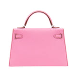 Hermès Mini Kelly II Bubblegum Epsom Palladium Hardware