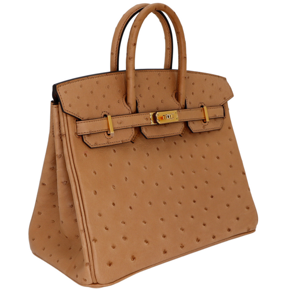 Hermès 25cm Birkin Chai Ostrich Gold Hardware