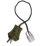 Hermès 35cm Birkin Vert Olive Shiny Porosus Crocodile Diamond Hardware