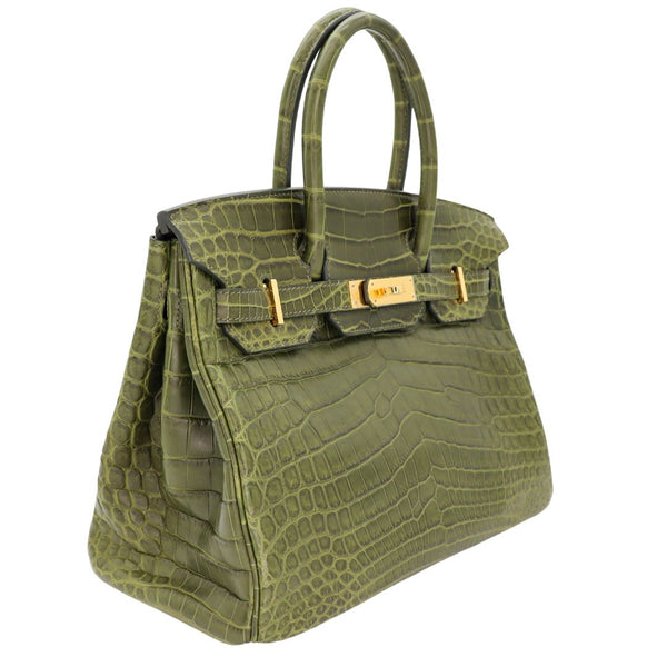 Hermès 30cm Birkin Canopee Matte Niloticus Crocodile Gold Hardware