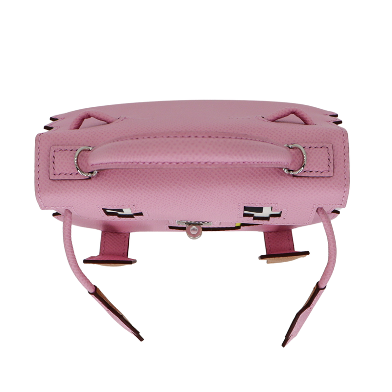 Hermès Kelly Doll Picto Mauve Sylvestre Epsom Leather Palladium Hardware