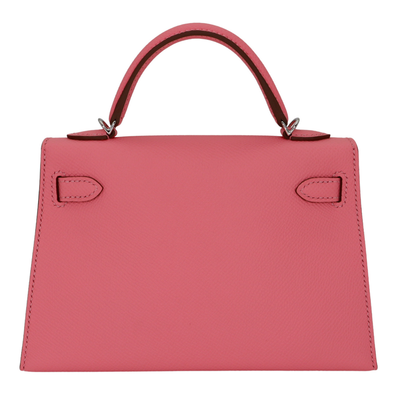 Hermès Kelly II Sellier Mini Rose Confetti Epsom Leather Palladium Hardware