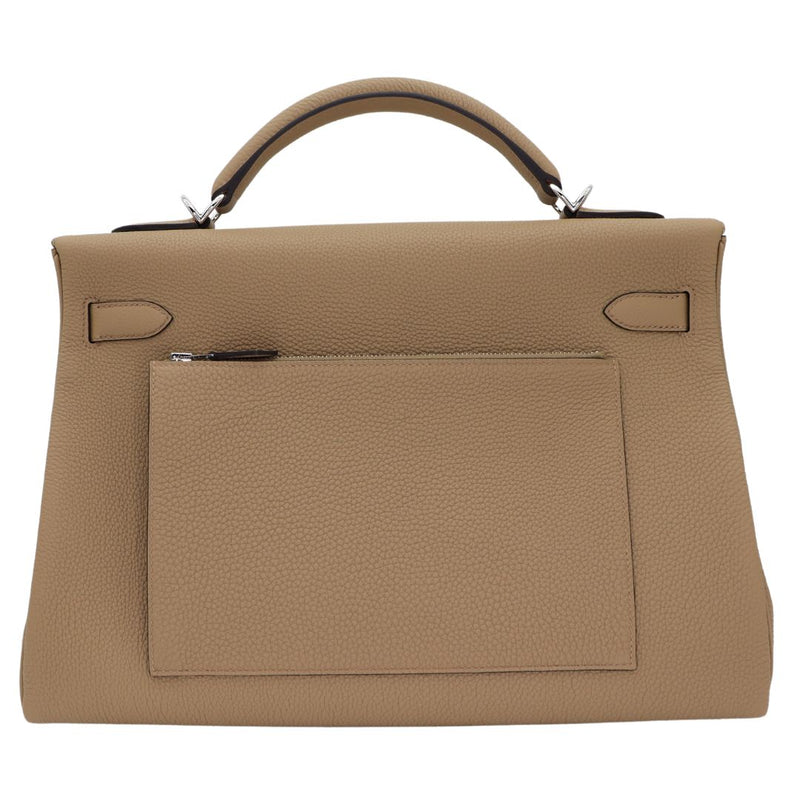 Hermès 42cm Kelly Maxi Beige Marfa Togo Leather Palladium Hardware