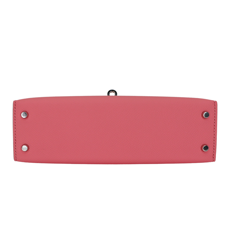 Hermès Kelly II Sellier Mini Rose Confetti Epsom Leather Palladium Hardware