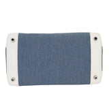 Hermès 30cm Birkin Denim/White Clemence Leather Palladium Hardware