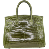 Hermès 30cm Birkin Canopee Shiny Niloticus Crocodile Palladium Hardware