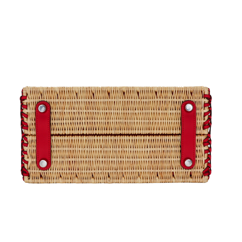 Hermès 25cm Birkin Picnic Framboise Swift Leather/Osier Wicker Palladium Hardware