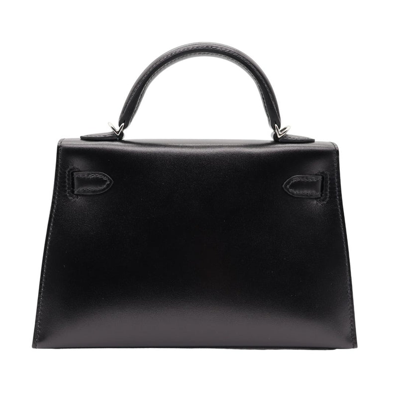 Hermès Kelly II Sellier Mini Black Box Calf Leather Palladium Hardware