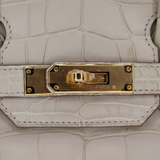 Hermès 30cm Birkin Beton Matte Alligator Gold Hardware