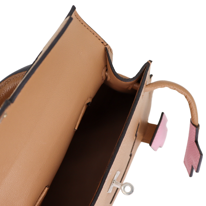 Hermès Kelly Doll Picto Chai Epsom Leather Palladium Hardware