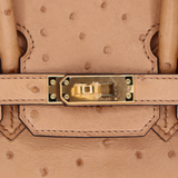Hermès 25cm Birkin Chai Ostrich Gold Hardware