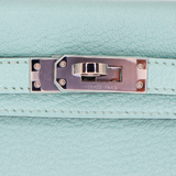 Hermès Kelly II Sellier Mini Verso Aqua/Cobalt Chèvre Leather Palladium Hardware