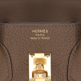 Hermès 25cm Birkin Verso Toundra/Blanc Togo Leather Gold Hardware