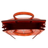 Hermès 30cm Birkin Orange Shiny Porosus Crocodile Palladium Hardware