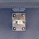 Hermès Kelly II Sellier Mini Cloute Bleu Abyss Box Calf Studded Leather Palladium Hardware