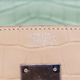 Hermès 30cm Birkin Trench/Vert D’Eau Matte Alligator Palladium Hardware