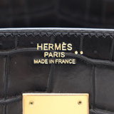 Hermès 30cm Birkin Black Matte Niloticus Crocodile Gold Hardware