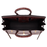 Hermès 25cm Birkin Havane Matte Alligator Gold Hardware