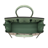 Hermès 30cm Birkin Trench/Vert D’Eau Matte Alligator Palladium Hardware