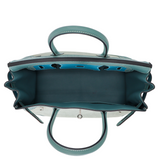 Hermès 30cm Birkin Ghillies Bleu Jean Swift/Suede/Togo Leather Palladium Hardware