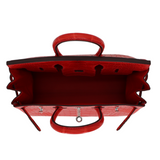 Hermès 25cm Birkin Geranium Matte Alligator Palladium Hardware