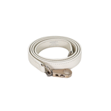 Hermès 25cm Kelly Retourne White Swift Leather Palladium Hardware