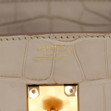 Hermès 30cm Birkin Beton Matte Alligator Gold Hardware