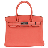 Hermès 30cm Birkin Crevette Clemence Leather Palladium Hardware