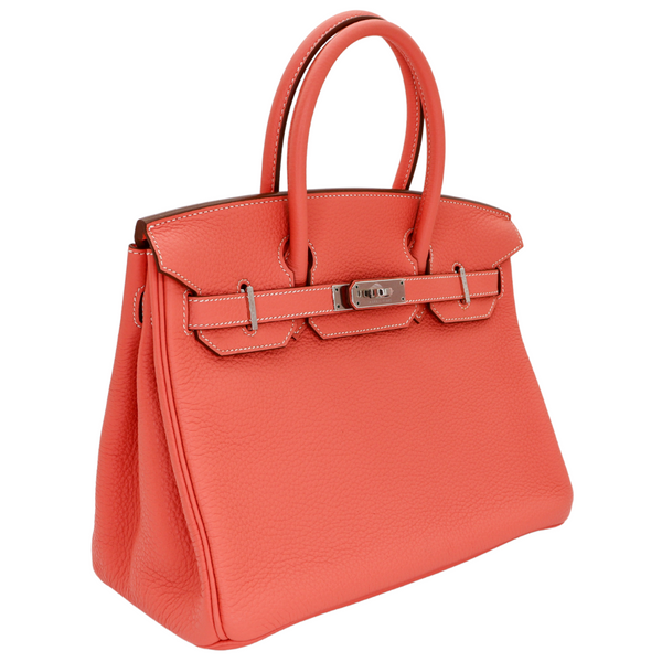 Hermès 30cm Birkin Crevette Clemence Leather Palladium Hardware