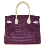 Hermès 30cm Birkin HSS Rose Indien/Amethyst/Beton Matte Alligator Brushed Palladium Hardware
