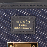 Hermès 29cm Birkin Shoulder Denim/Black Swift Leather Gold Hardware