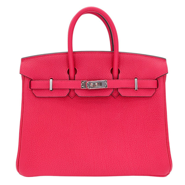 Hermès 25cm Birkin Rose Mexico Togo Leather Palladium Hardware