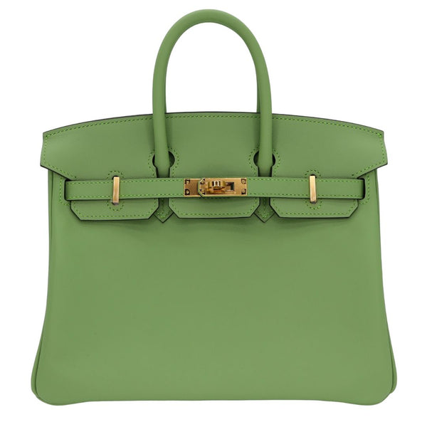 Hermès 25cm Birkin Vert Criquet Swift Leather Gold Hardware