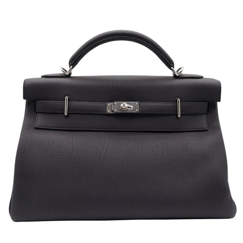 Hermès 42cm Kelly Maxi Black Togo Leather Palladium Hardware